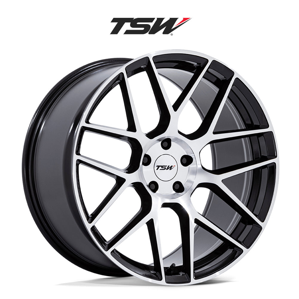 BMW X5用 TSW ラサルト 22x9J グロスブラックマシンド ホイール4本セット TSW Lasarthe TW002 22X9 5X112 G-BLK-MCH 27MM (送料無料)