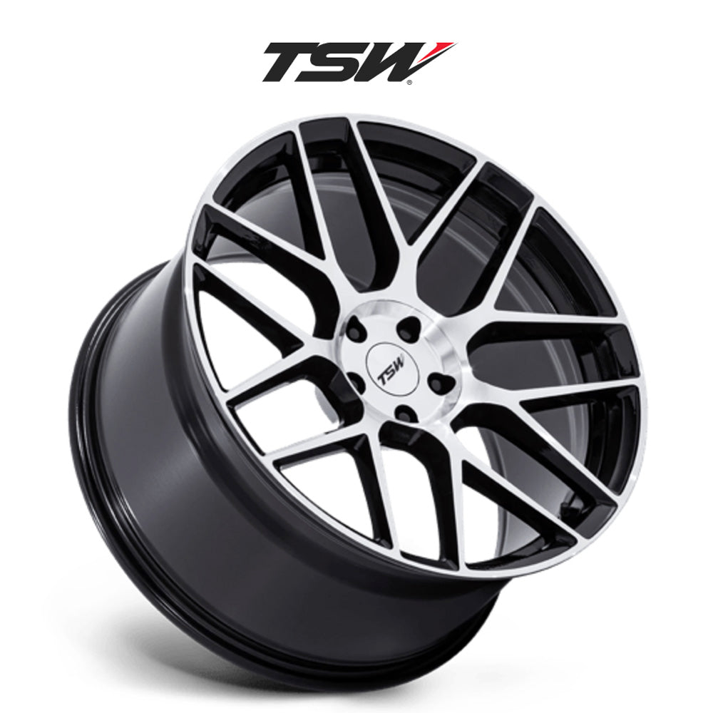 BMW X5用 TSW ラサルト 22x9J グロスブラックマシンド ホイール4本セット TSW Lasarthe TW002 22X9 5X112 G-BLK-MCH 27MM (送料無料)