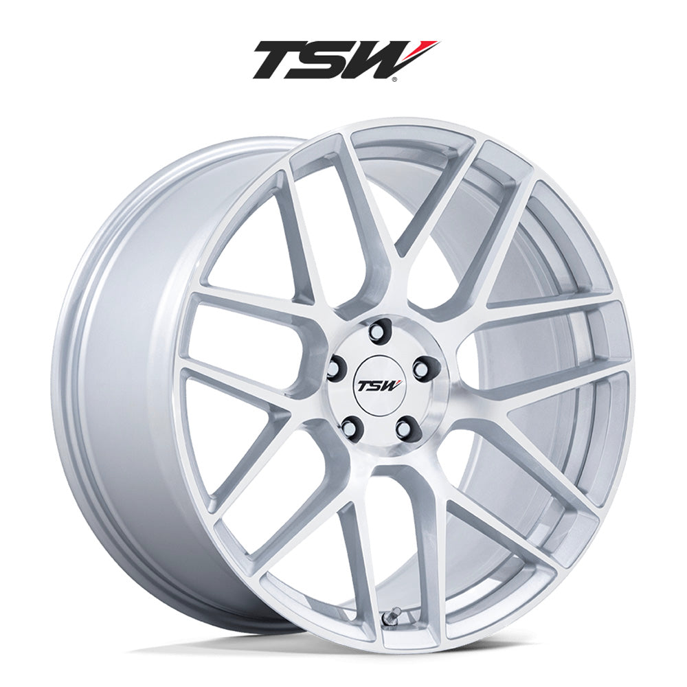 BMW X5用 TSW ラサルト 20x9J グロスシルバーマシンド ホイール4本セット TSW Lasarthe TW002 20X9 5X112 G-SLV-MACH 27MM (送料無料)