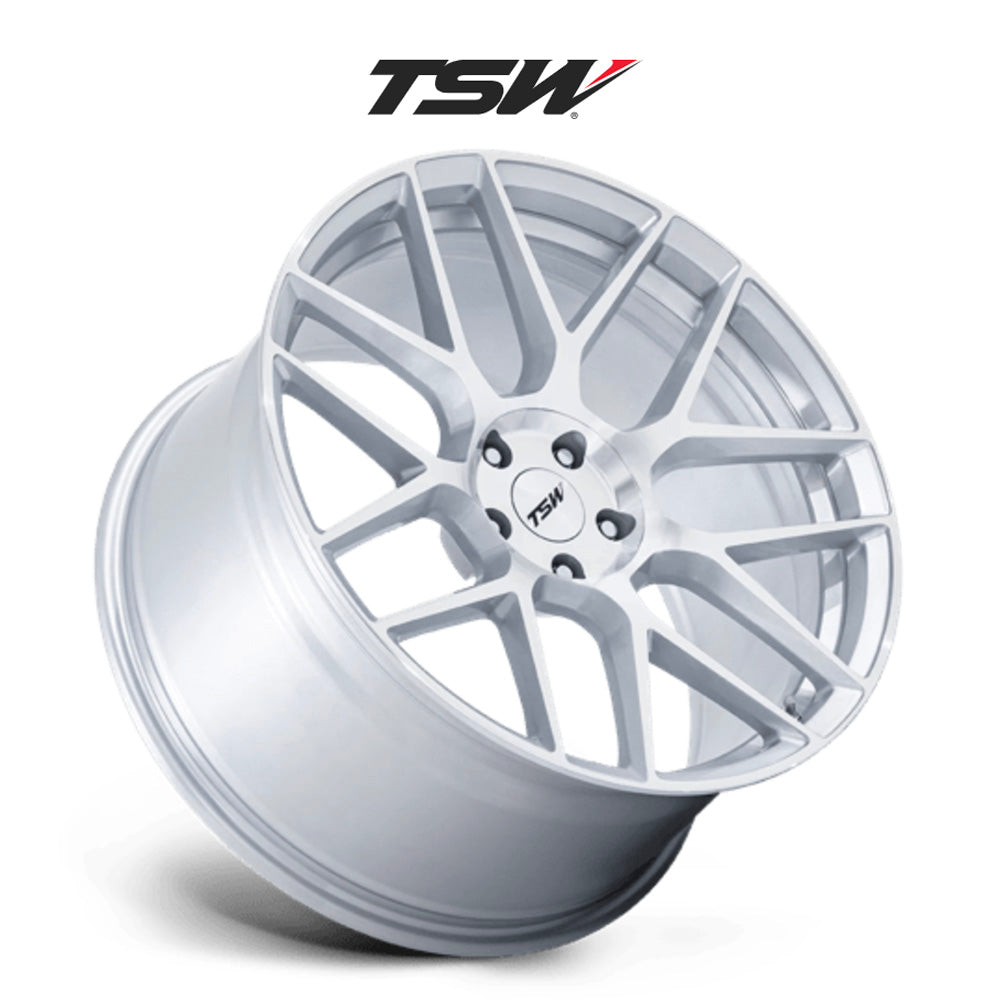 BMW X5用 TSW ラサルト 20x9J グロスシルバーマシンド ホイール4本セット TSW Lasarthe TW002 20X9 5X112 G-SLV-MACH 27MM (送料無料)
