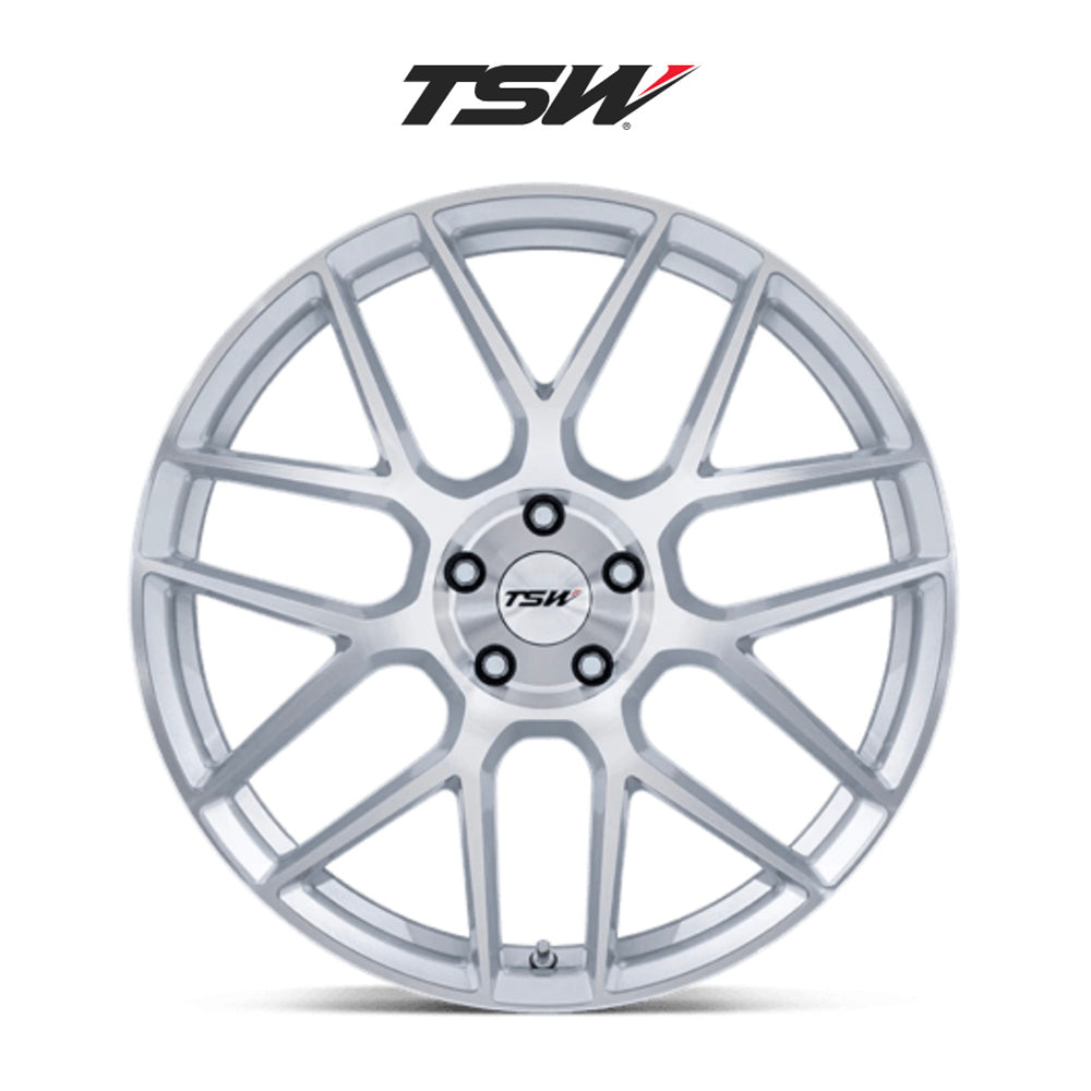 BMW X5用 TSW ラサルト 20x9J グロスシルバーマシンド ホイール4本セット TSW Lasarthe TW002 20X9 5X112 G-SLV-MACH 27MM (送料無料)