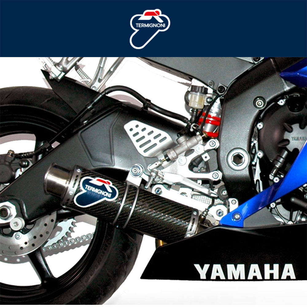 2006年から2020年式モデル ヤマハ YZF-R6用 テルミニョーニ ラウンド ステンレス/カーボン GPスタイル スリップオン YZF-R6 (06-20) (純正およびY078 コレクターに適合) Termignoni Round Stainless/Carbon GP Style Slip-On YZF-R6 (06-20) (Fits OEM and Y078 Collector) (送料無料)