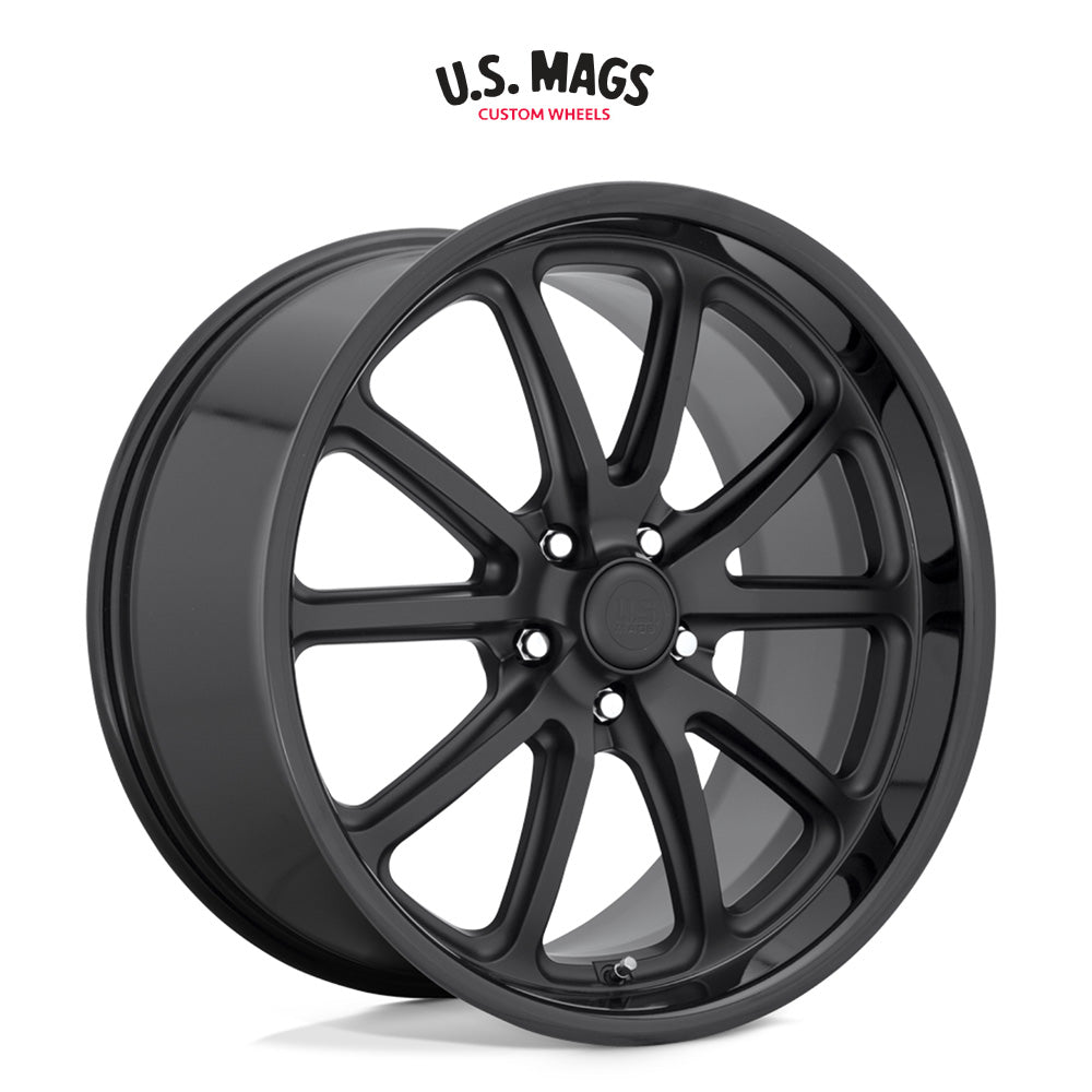 テスラ モデル3 (TESLA Model 3)用 ユーエスマグス ランブラー 20x8.5J グロスブラックマットブラック ホイール4本セット US Mag RAMBLER U123 20X8.5 5X4.5 GL-BLK-MB 32MM (送料無料)