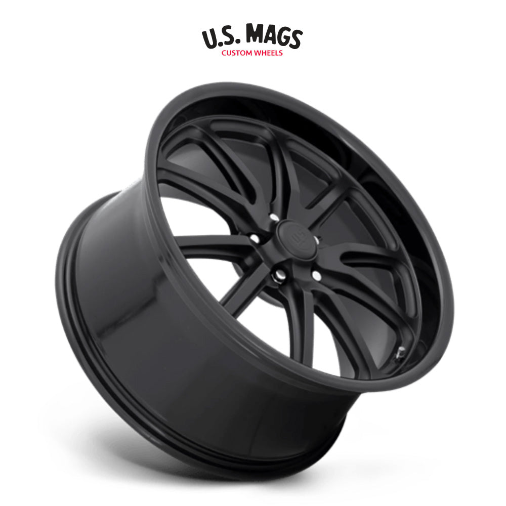 テスラ モデル3 (TESLA Model 3)用 ユーエスマグス ランブラー 20x8.5J グロスブラックマットブラック ホイール4本セット US Mag RAMBLER U123 20X8.5 5X4.5 GL-BLK-MB 32MM (送料無料)