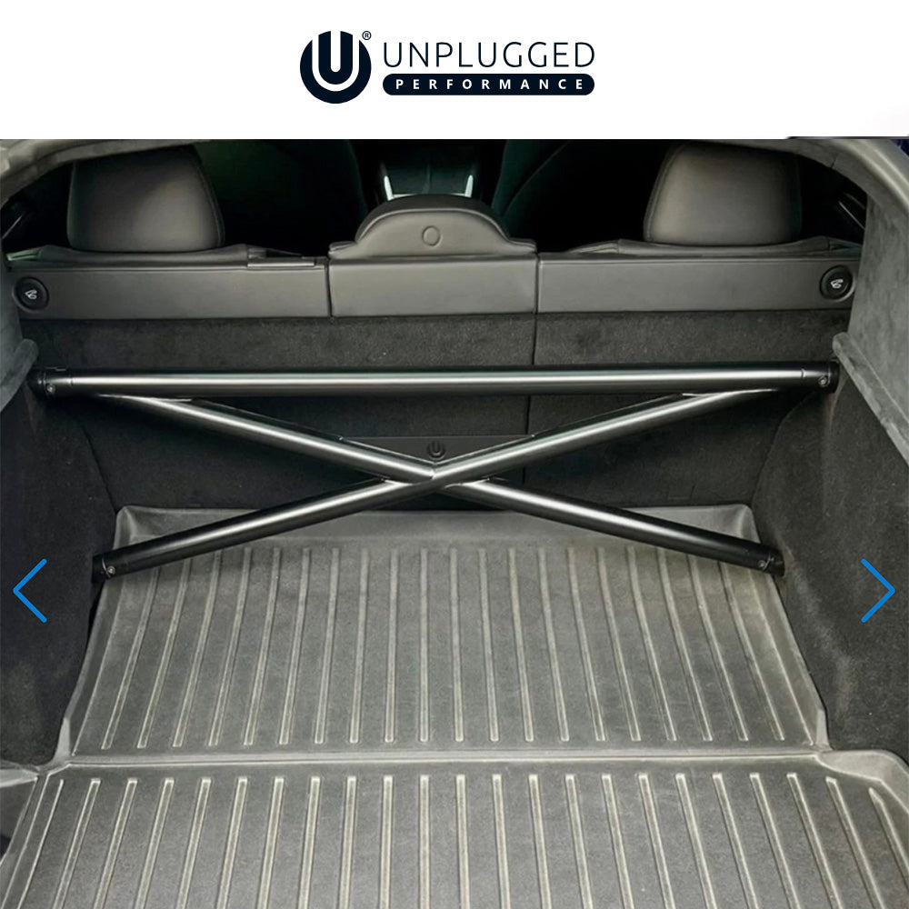 2021年式以降 テスラ モデルS Plaid および Long Range 用のアンプラグドパフォーマンス Unplugged Performance リア ストラット タワー ブレースキット (ブラック) TESLA MODEL S / MODEL S PLAID (2021+) GT REAR STRUT TOWER BRACE (送料無料)