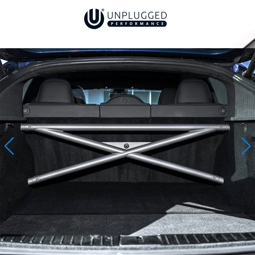 2021年式以降 テスラ モデルS Plaid および Long Range 用のアンプラグドパフォーマンス Unplugged Performance リア ストラット タワー ブレースキット (ブラック) TESLA MODEL S / MODEL S PLAID (2021+) GT REAR STRUT TOWER BRACE (送料無料)