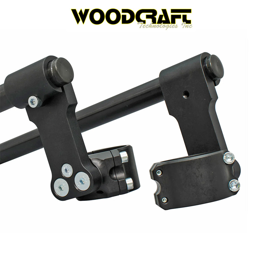 2014年から2020年式モデルBMW R nineT用 ウッドクラフト製直径55mm 標準ブラックバー付き高さ76mm(3インチ)クリップオンライザー Woodcraft BMW R Nine T 55mm 3 Inch Clip-on Riser with Standard Black Bars (消費税、送料込み)