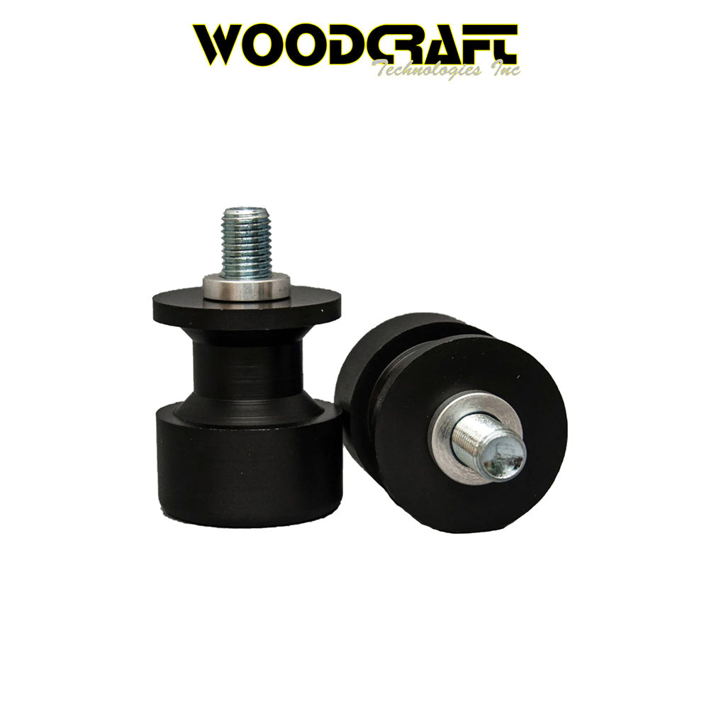 2012年から2022年式モデル カワサキ Ninja ZX-14用 ウッドクラフト製10mmスイングアーム用プラスチックスプールスライダー Woodcraft 27-3100 10mm Swingarm Plastic Spool Sliders - Std (消費税、送料込み)