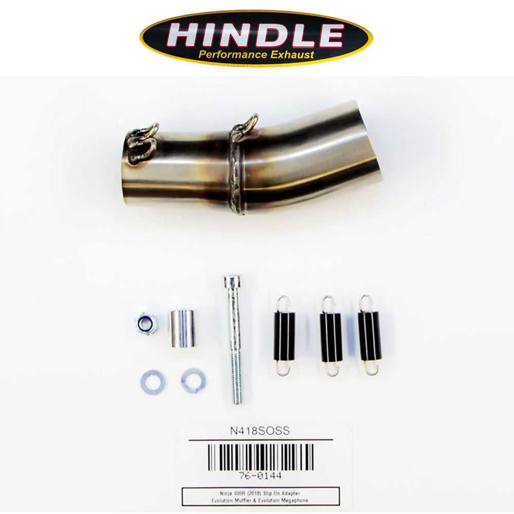 2018-2023年式 カワサキ Ninja400用 ヒンドル製 エボリューションメガホン スリッポン(ステンレス製) Hindle Evolution Megaphone Slip-on System Kawasaki Ninja EX400 2018-22 (消費税、送料込み)