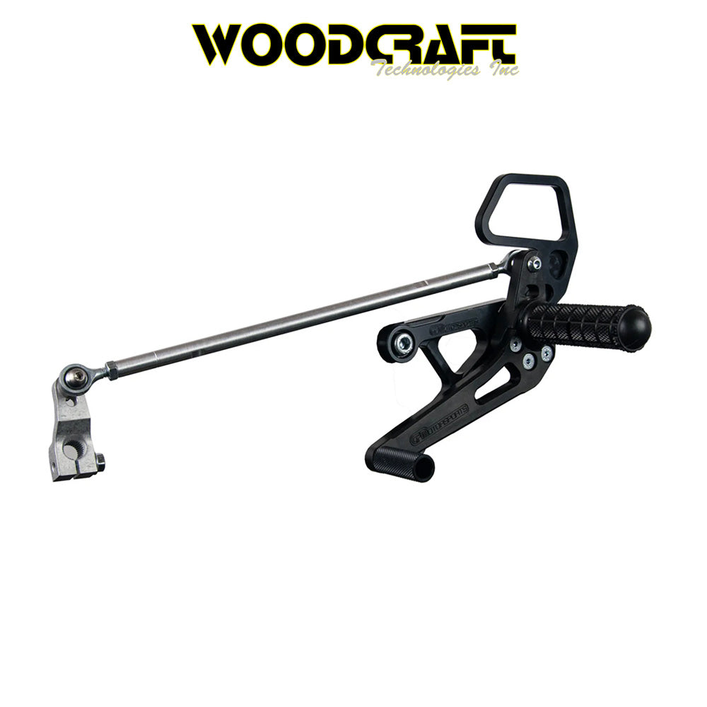 2007-2025年式 ホンダ CBR600RR用 ウッドクラフト製シフトペダル付きリアセット Woodcraft 05-0338 Honda CBR600RR Rearset w/Shift Pedal (消費税、送料込み)
