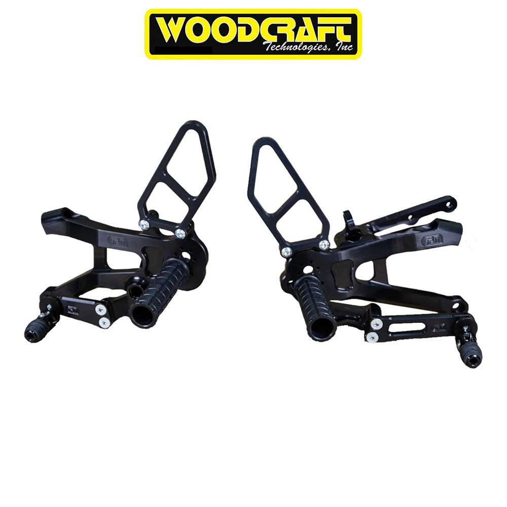 2021年から2024年式モデル ドゥカティ パニガーレ V4用 ウッドクラフト製 リアセットキット Woodcraft 05-0656B Ducati Panigale 2021-24 V4 Rearset Kit (消費税、送料込み)