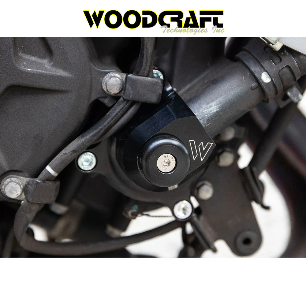 2018-2023年式 カワサキ Ninja 400用 ウッドクラフト製ウォーターポンプカバー(パック付き) Woodcraft 60-0144WPC Kawasaki Ninja 400, Z400 Water Pump Cover w/Puck (消費税、送料込み)