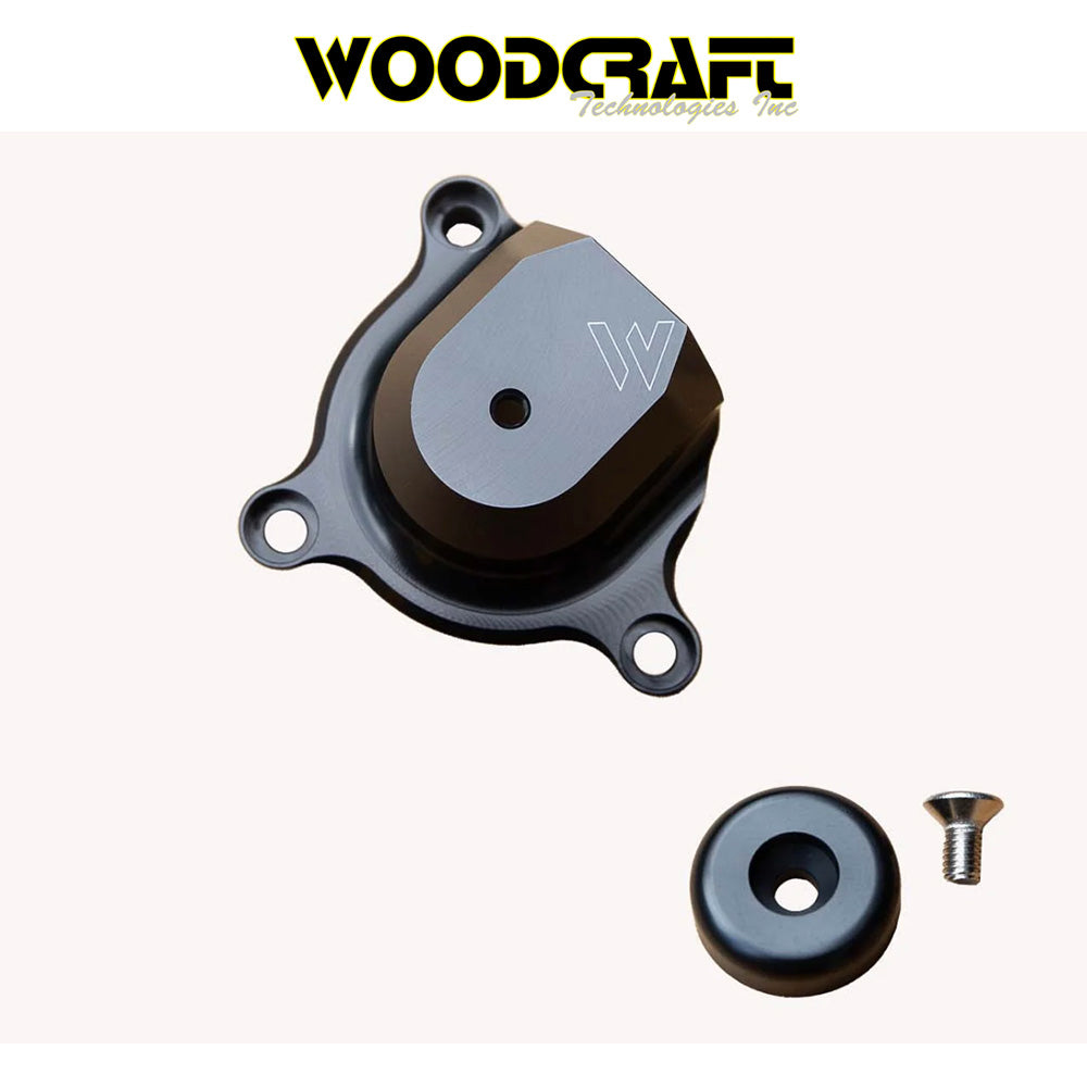 2018-2023年式 カワサキ Ninja 400用 ウッドクラフト製ウォーターポンプカバー(パック付き) Woodcraft 60-0144WPC Kawasaki Ninja 400, Z400 Water Pump Cover w/Puck (消費税、送料込み)