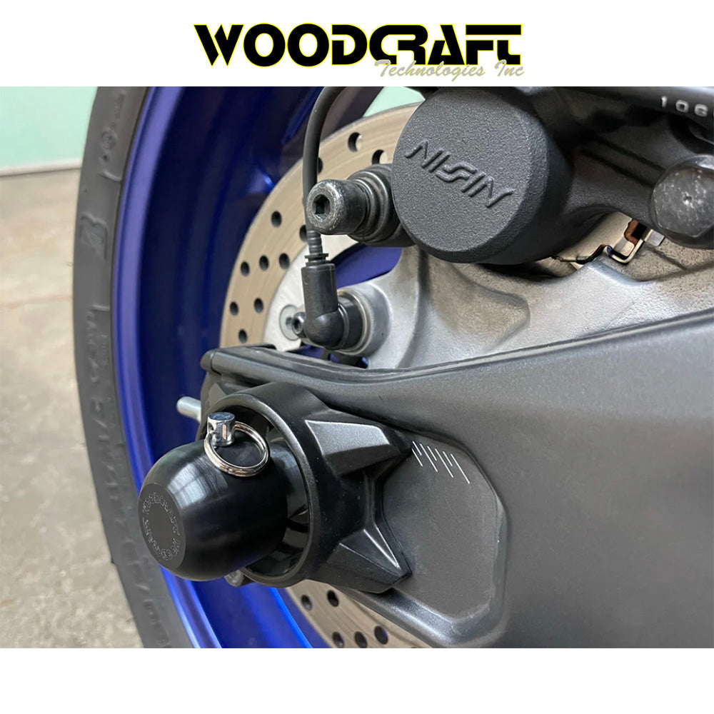 2018-2023年式 ヤマハ XSR700用 ウッドクラフト製リアアクスルスライダーキット Woodcraft 45-0407R Yamaha FZ07,MT07 Rear Axle Slider Kit (消費税、送料込み)