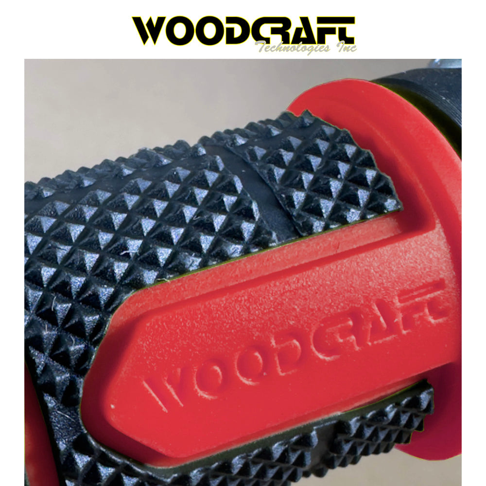ウッドクラフト製SB1 バイクグリップ両側セット(ブラック/レッド) Woodcraft 18-010x Woodcraft SB1 Motorcycle Grips (消費税、送料込み)