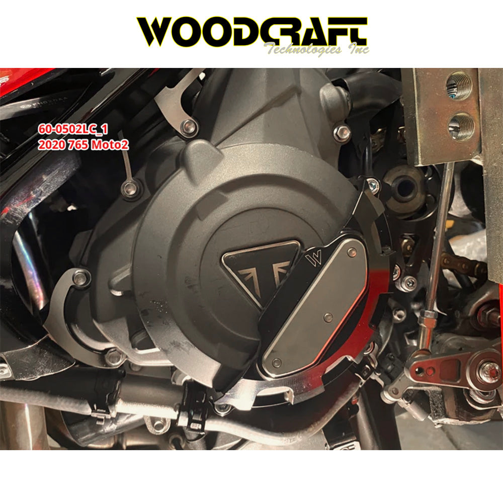 2013-2017年式トライアンフ デイトナ675R用ウッドクラフト製スキッドパッド付きステーターカバー(右側) Woodcraft 60-0502LC Triumph Daytona 675, Street Triple, Moto2 LHS Stator Cover Protector w/ Skid Pad (消費税、送料込み)