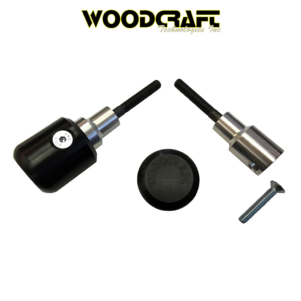 2015-2018年式 ヤマハYZF-R3用 ウッドクラフト製パック付きフレームスライダーキット Woodcraft 50-0403 2015-18 Yamaha R3, 2019+ RACE ONLY Frame Slider Kit with pucks (消費税、送料込み)