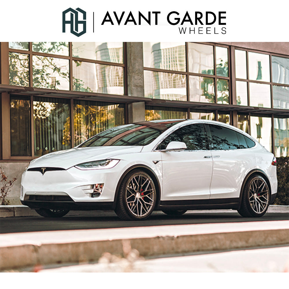 テスラ モデルX(Tesla Model X)用 アバンギャルド M520R ダークメタリック 22x9J フロント 22x10.5 リア ホイール４本セット Avant Garde M520R DARK GRAPHITE METALLIC 22x9J Front 22x10.5J Rear for Chevrolet Corvette C8 (送料無料)
