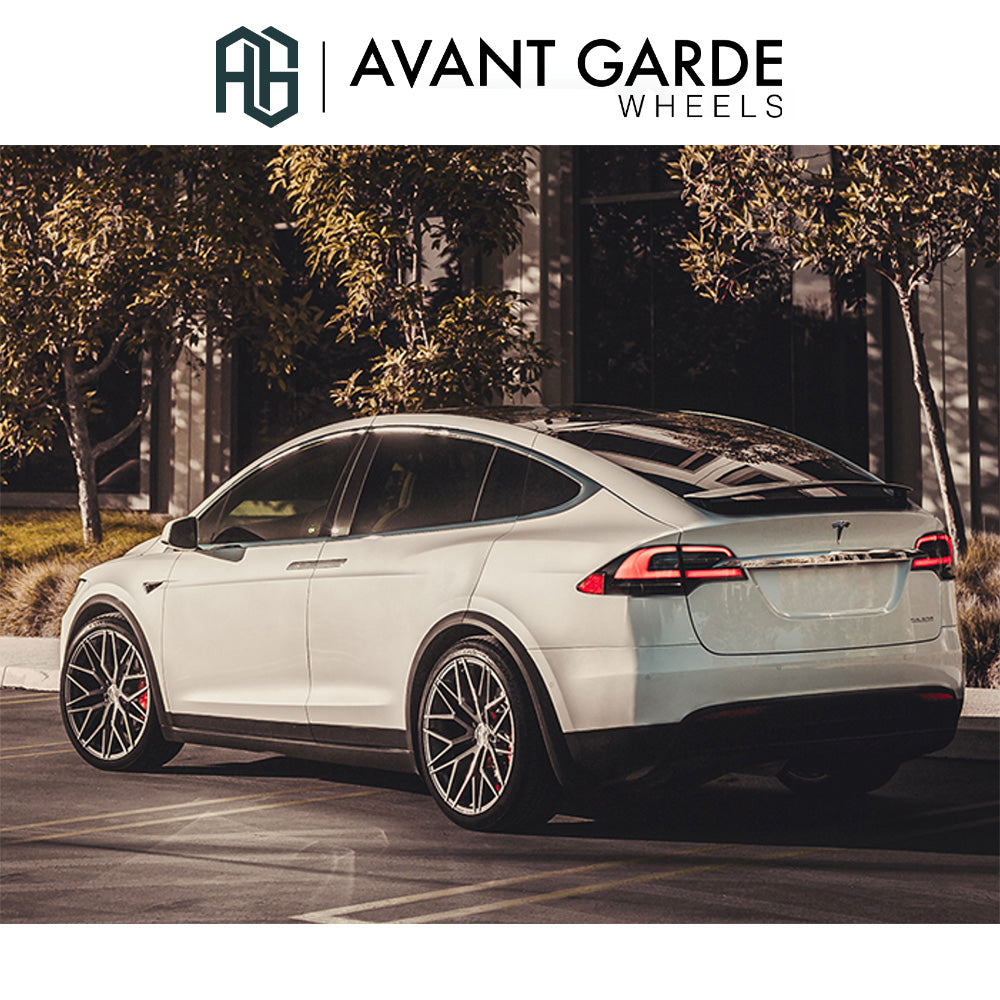テスラ モデルX(Tesla Model X)用 アバンギャルド M520R ダークメタリック 22x9J フロント 22x10.5 リア ホイール４本セット Avant Garde M520R DARK GRAPHITE METALLIC 22x9J Front 22x10.5J Rear for Chevrolet Corvette C8 (送料無料)