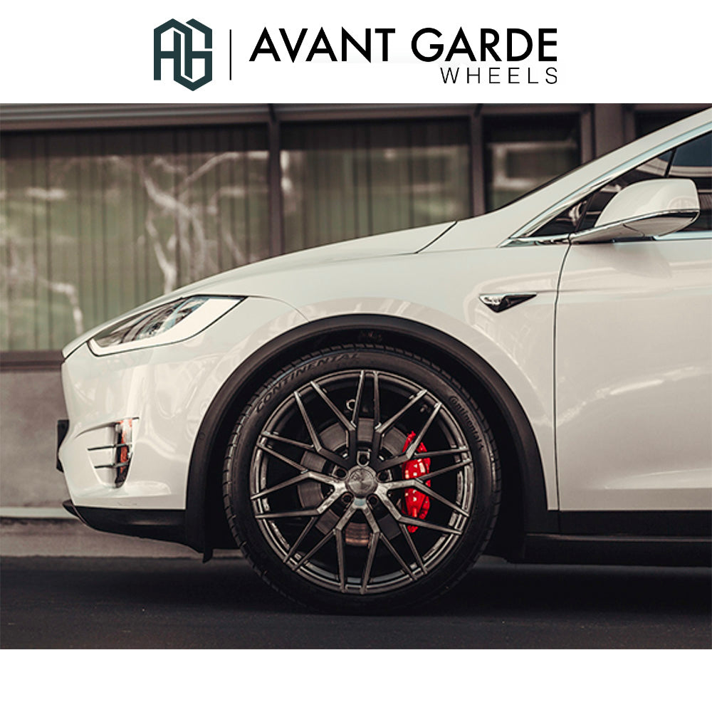 テスラ モデルX(Tesla Model X)用 アバンギャルド M520R ダークメタリック 22x9J フロント 22x10.5 リア ホイール４本セット Avant Garde M520R DARK GRAPHITE METALLIC 22x9J Front 22x10.5J Rear for Chevrolet Corvette C8 (送料無料)