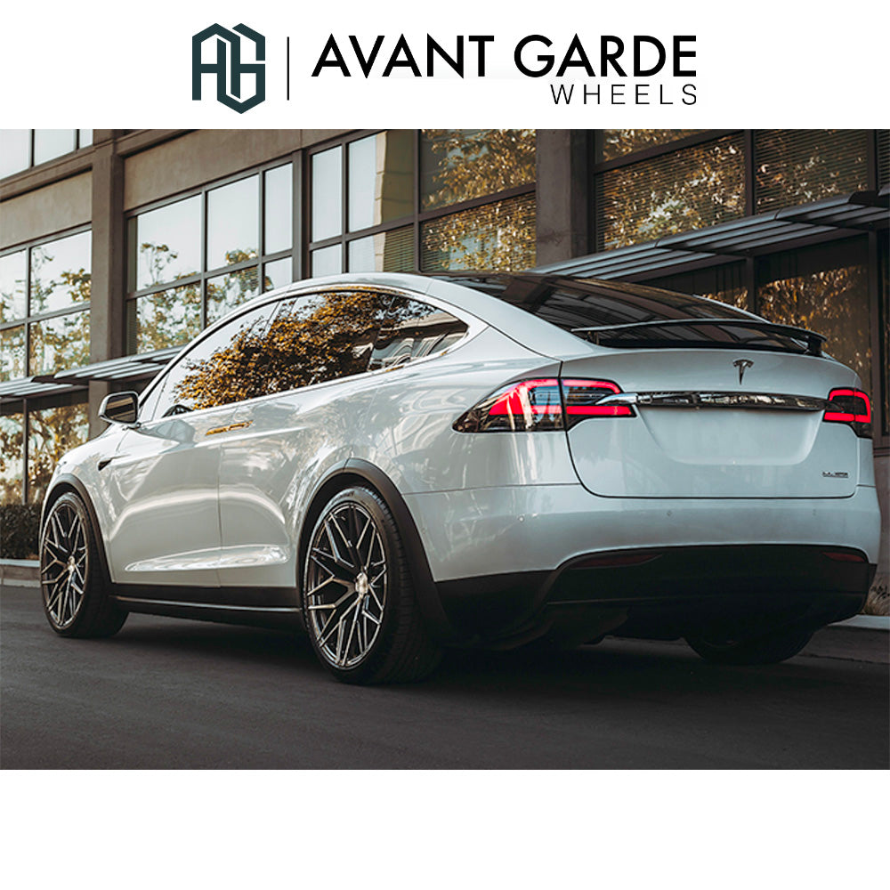テスラ モデルX(Tesla Model X)用 アバンギャルド M520R ダークメタリック 22x9J フロント 22x10.5 リア ホイール４本セット Avant Garde M520R DARK GRAPHITE METALLIC 22x9J Front 22x10.5J Rear for Chevrolet Corvette C8 (送料無料)