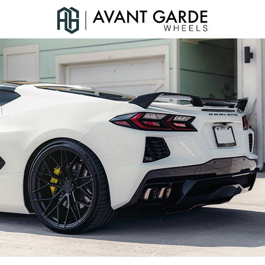 シボレー コルベット C8(Chevrolet Corvette)用 アバンギャルド M520R グロスブラック 20x9J ET 38フロント 21x12J ET 52 リア ホイール４本セット Avant Garde M520R Gloss Black 20x9J Front 21x12J Rear for Chevrolet Corvette C8 (送料無料)