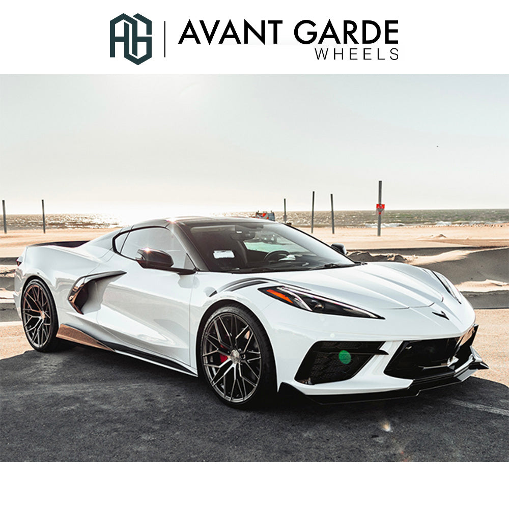 シボレー コルベット C8(Chevrolet Corvette)用 アバンギャルド M520R ダークメタリック 20x9J ET 38フロント 21x12J ET 52 リア ホイール４本セット Avant Garde M520R DARK GRAPHITE METALLIC 20x9J Front 21x12J Rear for Chevrolet Corvette C8 (送料無料)