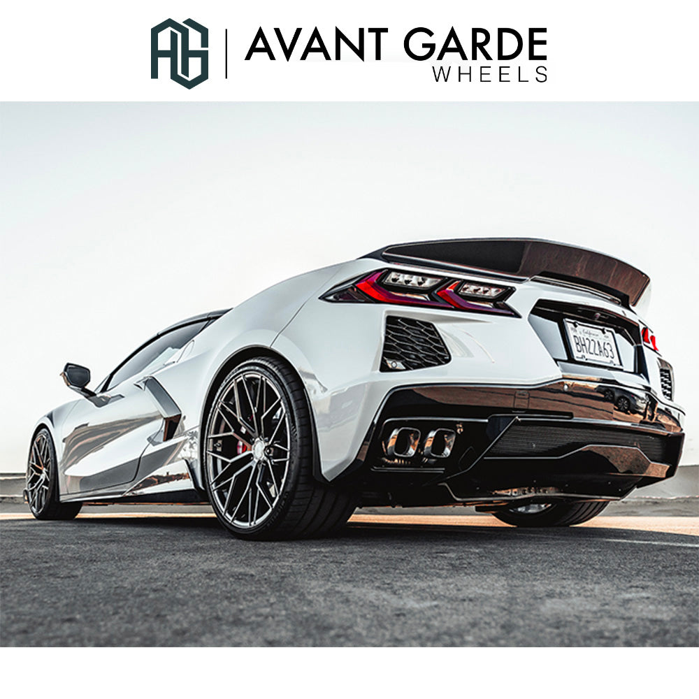 シボレー コルベット C8(Chevrolet Corvette)用 アバンギャルド M520R ダークメタリック 20x9J ET 38フロント 21x12J ET 52 リア ホイール４本セット Avant Garde M520R DARK GRAPHITE METALLIC 20x9J Front 21x12J Rear for Chevrolet Corvette C8 (送料無料)