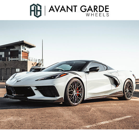 シボレー コルベット C8(Chevrolet Corvette)用 アバンギャルド M520R ダークメタリック 20x9J ET 38フロント 21x12J ET 52 リア ホイール４本セット Avant Garde M520R DARK GRAPHITE METALLIC 20x9J Front 21x12J Rear for Chevrolet Corvette C8 (送料無料)