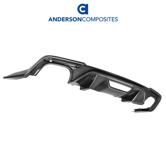 2018-2023年式フォード マスタング用 アンダーソン コンポジッツ 純正タイプ カーボンファイバー製リアディフューザー　Anderson Composites Type-OE Carbon Fiber Quad Tip Rear Valance For 2018-2023 Ford Mustang (消費税、送料込み)