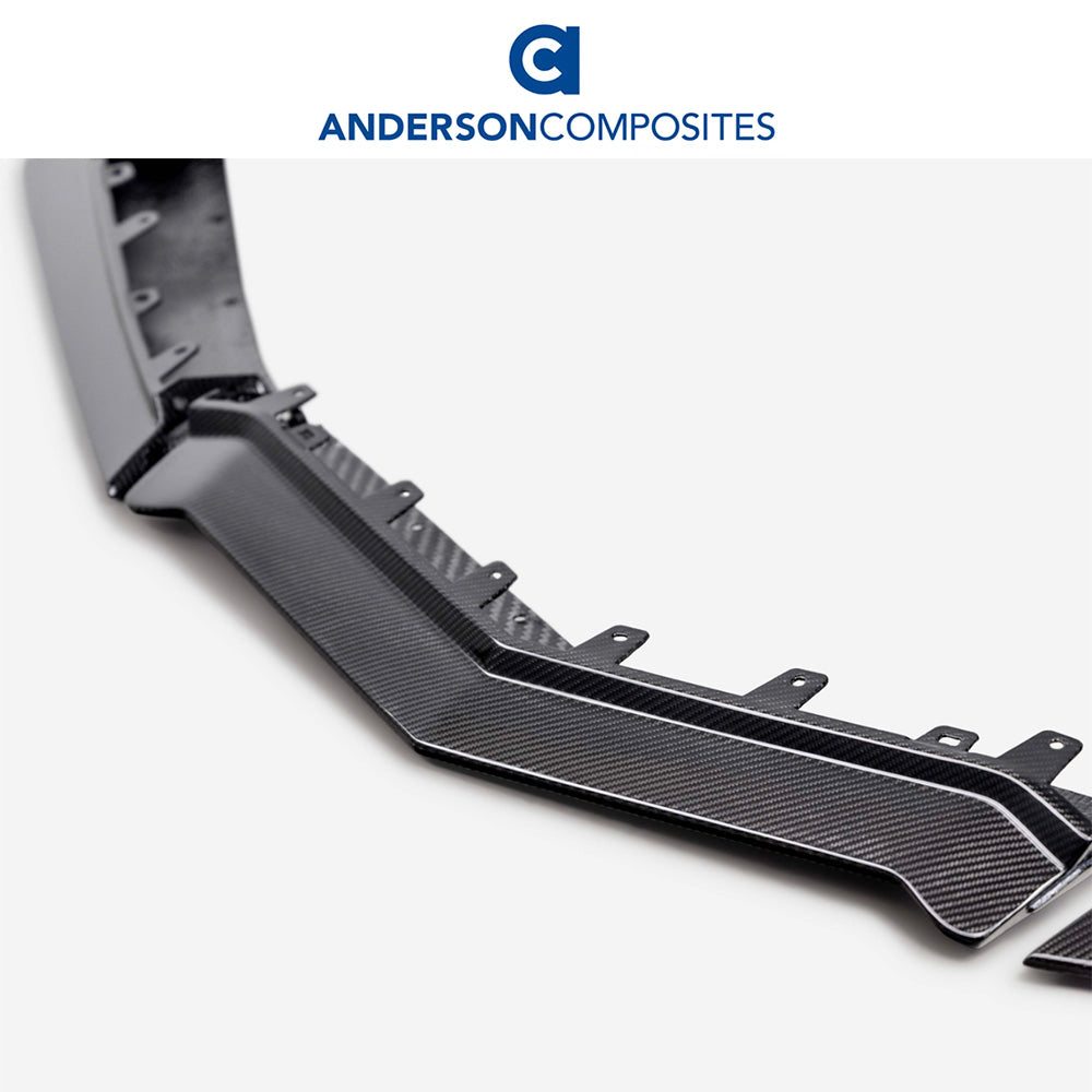 2023-2024年式 シボレー コルベット用 アンダーソン コンポジット 純正スタイル カーボンファイバー製フロントリップ　Anderson Copposite Type-OE Carbon Fiber Front Lip For 2023 Chevrolet C8 Z06 (消費税、送料込み)