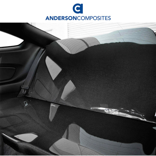 2015-2023年式フォード マスタング用 アンダーソン コンポジッツ カーボンファイバー製後部座席の削除シート　Anderson Composites Carbon Fiber Rear Seat Delete For 2015-2023 Ford Mustang (消費税、送料込み)