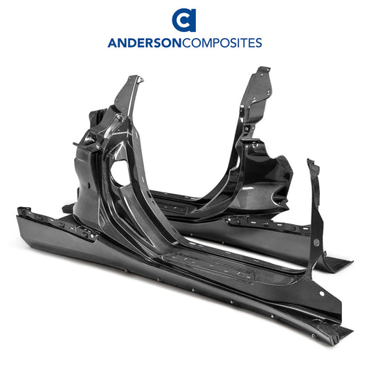 2023-2024年式 シボレー コルベット用 アンダーソン コンポジット カーボンファイバー製サイドパネルセット　Anderson Copposite Carbon Fiber Side Panels For 2023 Chevrolet C8 Z6 (消費税、送料込み)