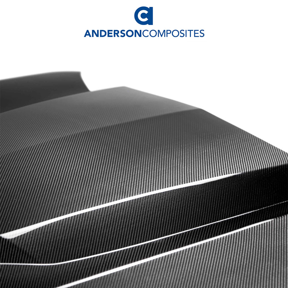 2016-2024年式シボレーカマロ用 アンダーソン コンポジッツ AZタイプ カーボンファイバー製両面ボンネット　Anderson Composites Type-AZ Double Sided Carbon Fiber Hood For 2016-2024 Chevrolet Camaro (消費税、送料込み)