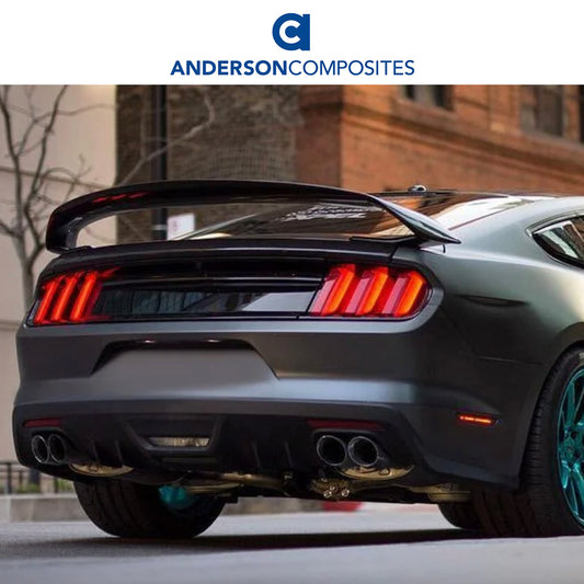 2015-2023年式フォード マスタング用 アンダーソン コンポジッツ GRタイプ(GT350R スタイル) ファイバーグラス製リアスポイラー　Anderson Composites Type-GR (GT350R Style) Fiberglass Rear Spoiler For 2015-2023 Ford Mustang (消費税、送料込み)