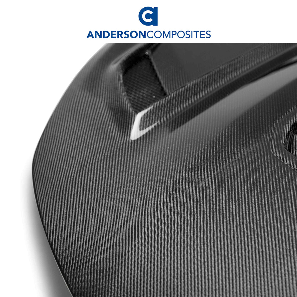 2016-2024年式 シボレー カマロ用 アンダーソン コンポジッツ T2タイプ カーボンファイバー製ダブルサイドボンネット　Anderson Composites Type-T2 Doubled Sided Carbon Fiber Hood For 2016-2023 Chevrolet Camaro (2019-2023 SS Style) (消費税、送料込み)