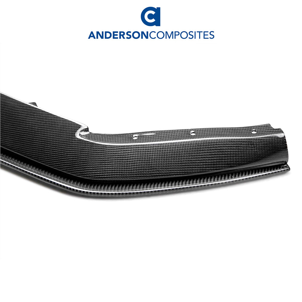 2018-2023年式フォード マスタング用 アンダーソン コンポジッツ ARタイプ カーボンファイバー製フロント チンスプリッター　Anderson Composites Type-AR Carbon Fiber Front Chin Splitter For 2018-2023 Ford Mustang (消費税、送料込み)