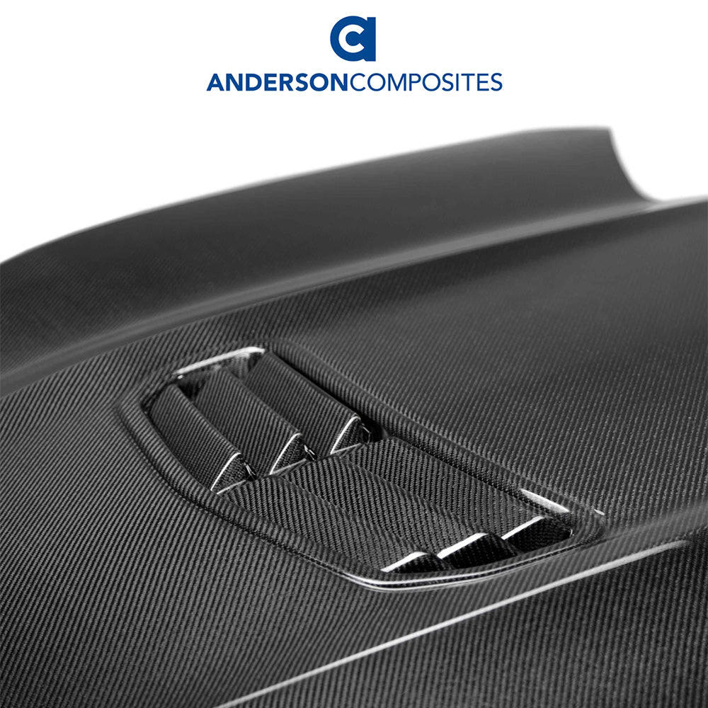 2016-2024年式 シボレー カマロ用 アンダーソン コンポジッツ 純正タイプ カーボンファイバー製ボンネット　Anderson Composites Type-OE Carbon Fiber Hood For 2019-2023 Chevrolet Camaro SS (Will Fit 16-18) (消費税、送料込み)