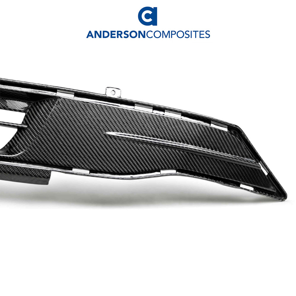2018-2023年式フォード マスタング用 アンダーソン コンポジッツ カーボンファイバー製フロントロアグリル　Anderson Composites Carbon Fiber Front Lower Grille For 2018-2021 Ford Mustang (消費税、送料込み)