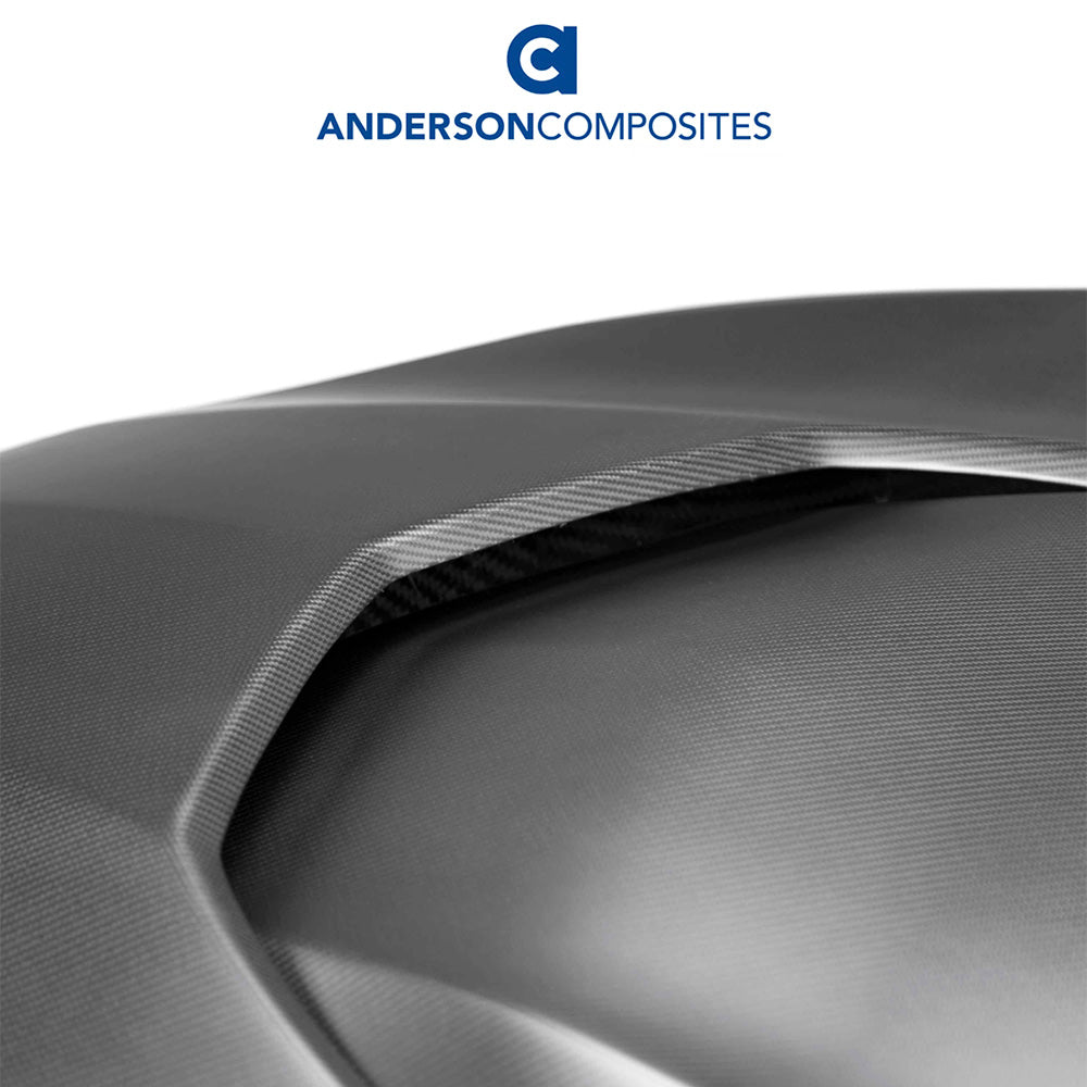 2016-2024年式 シボレー カマロ用 アンダーソン コンポジッツ 純正タイプ ドライカーボンファイバー製ボンネット　Anderson Composites Type-OE Dry Carbon Fiber Hood For 2017-2023 Chevrolet Camaro ZL1 (消費税、送料込み)