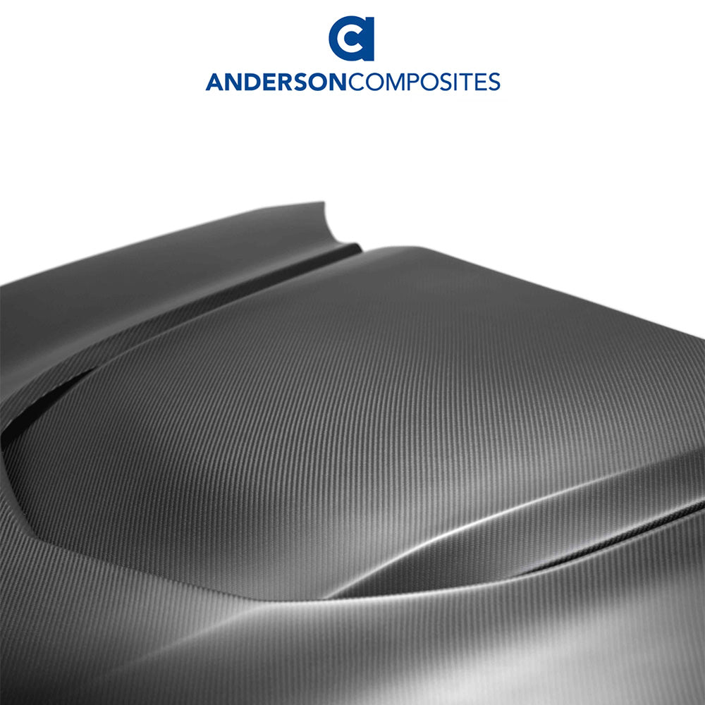 2016-2024年式 シボレー カマロ用 アンダーソン コンポジッツ 純正タイプ ドライカーボンファイバー製ボンネット　Anderson Composites Type-OE Dry Carbon Fiber Hood For 2017-2023 Chevrolet Camaro ZL1 (消費税、送料込み)