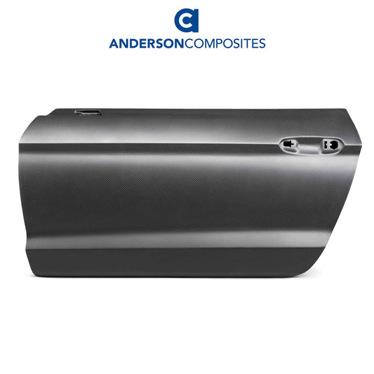 2015-2023年式フォード マスタング用 アンダーソン コンポジッツ ドライカーボンファイバー製ドアセット　Anderson Composites DRY CARBON Doors For 2015-2023 Ford Mustang (消費税、送料込み)