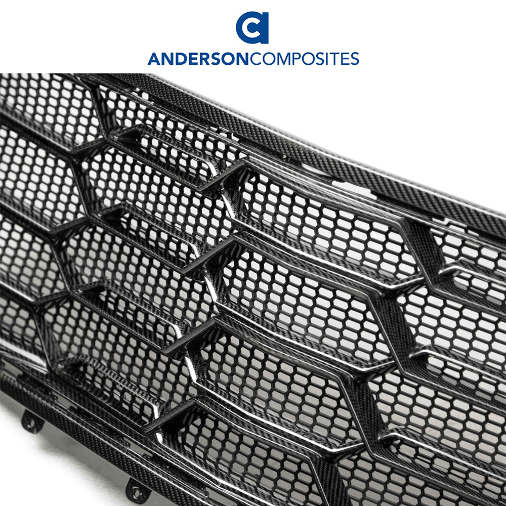 2017-2024年式 シボレー カマロ用 アンダーソン コンポジッツ カーボンファイバー製グリル　Anderson Composites Carbon Fiber Front Grille For 2017-2024 Chevrolet Camaro ZL1 1LE (消費税、送料込み)