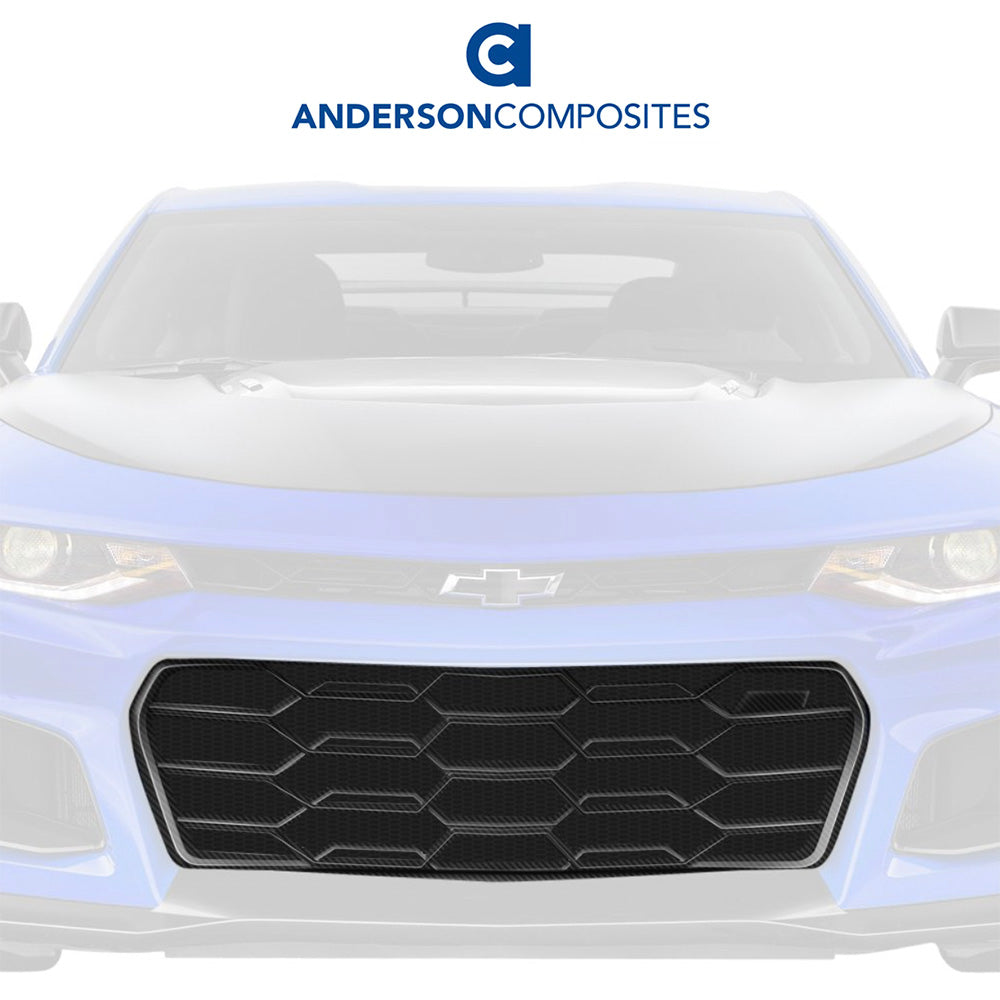 2017-2024年式 シボレー カマロ用 アンダーソン コンポジッツ カーボンファイバー製グリル　Anderson Composites Carbon Fiber Front Grille For 2017-2024 Chevrolet Camaro ZL1 1LE (消費税、送料込み)
