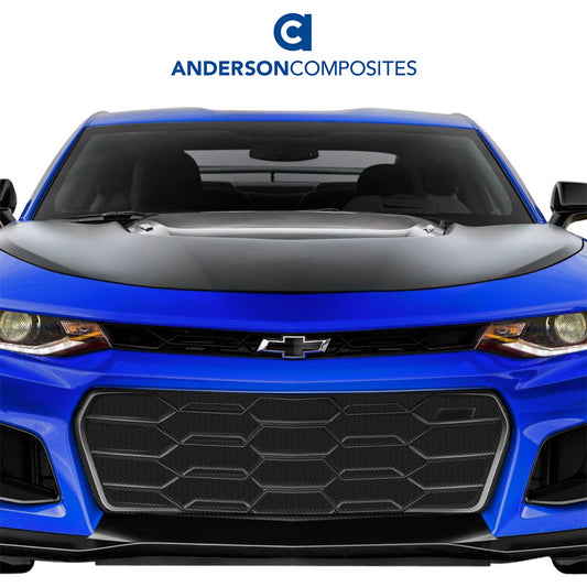 2017-2024年式 シボレー カマロ用 アンダーソン コンポジッツ カーボンファイバー製グリル　Anderson Composites Carbon Fiber Front Grille For 2017-2024 Chevrolet Camaro ZL1 1LE (消費税、送料込み)