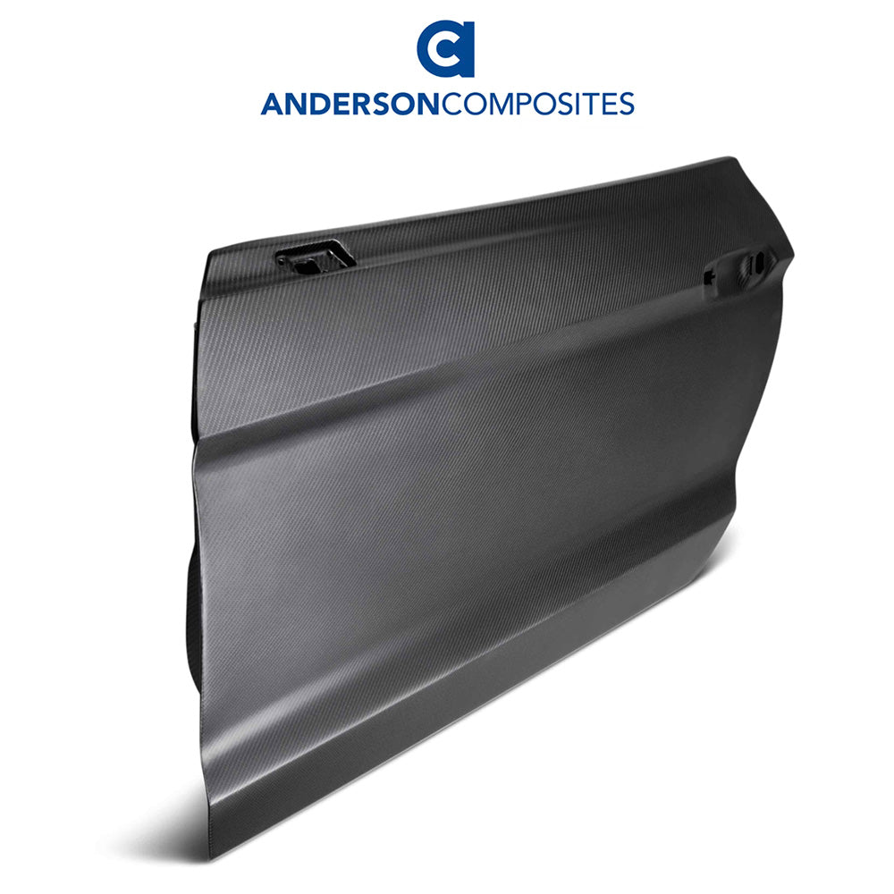 2015-2023年式フォード マスタング用 アンダーソン コンポジッツ ドライカーボンファイバー製ドアセット　Anderson Composites DRY CARBON Doors For 2015-2023 Ford Mustang (消費税、送料込み)