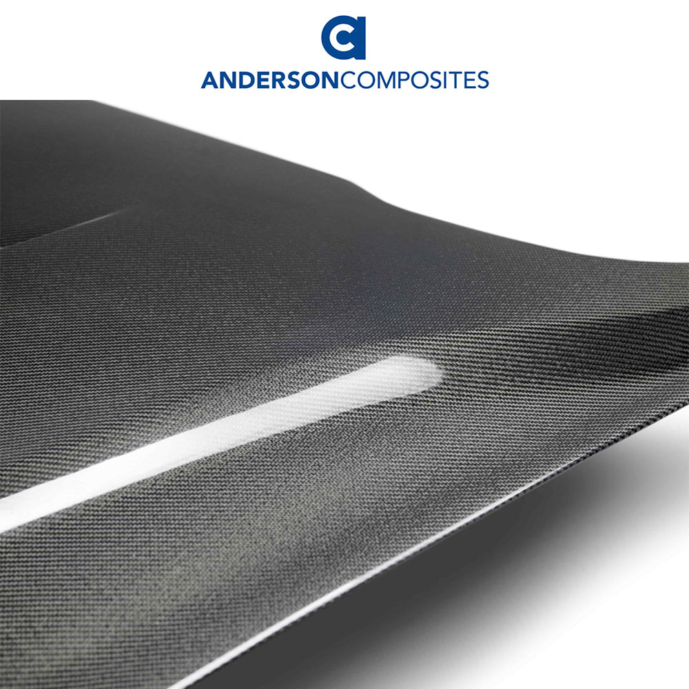 2018-2023年式フォード マスタング用 アンダーソン コンポジッツ GT５タイプ カーボンファイバー製両面ボンネット　Anderson Composites Type-GT5 Double Sided Carbon Fiber Hood For 2018-2023 Ford Mustang (消費税、送料込み)