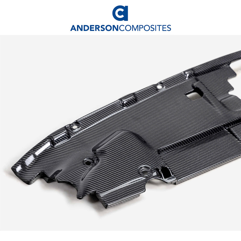 2018-2023年式フォード マスタング用 アンダーソン コンポジッツ カーボンファイバー製ラジエターカバー　Anderson Composites Carbon Fiber Radiator Cover For 2018-2023 Ford Mustang (消費税、送料込み)