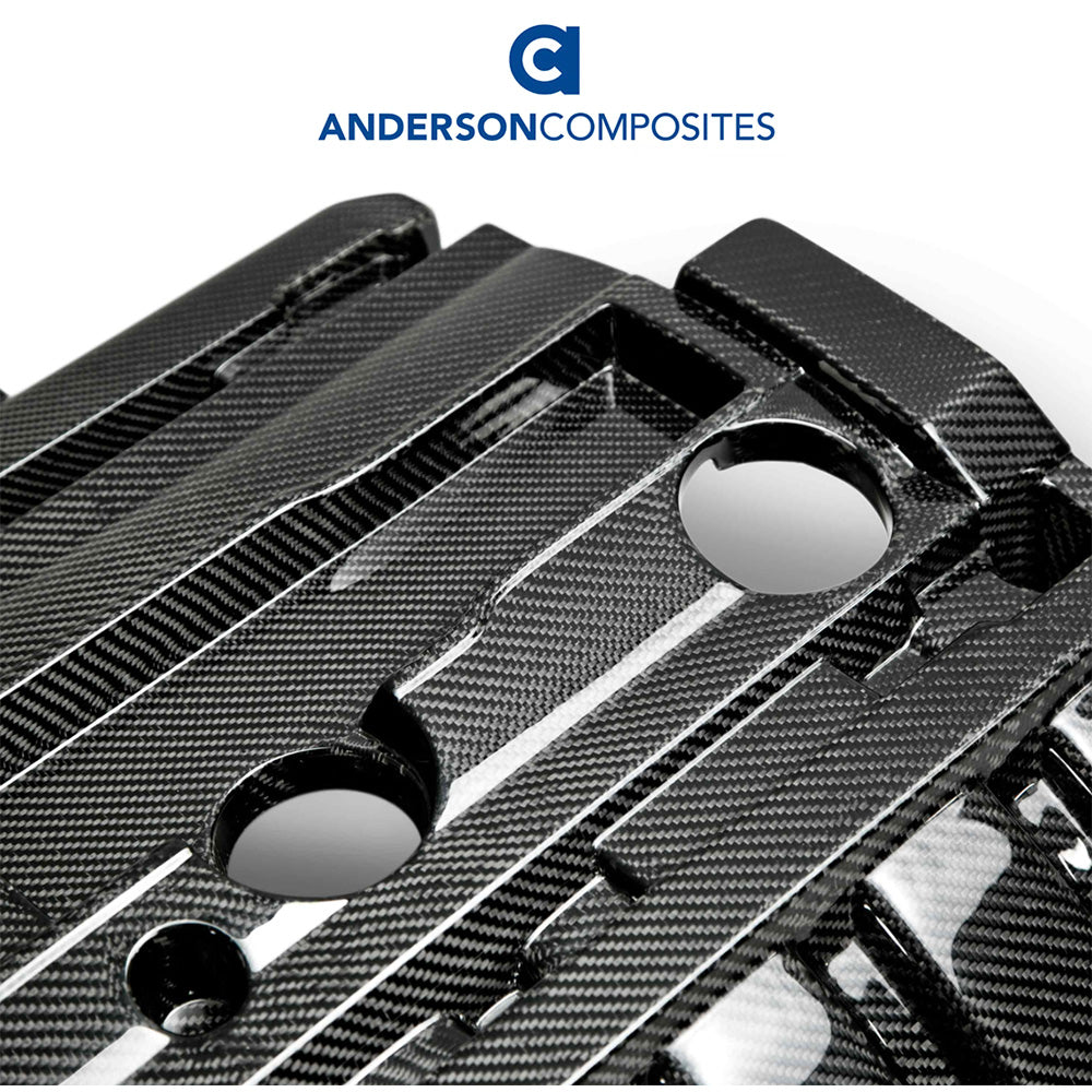 2015-2023年式フォード マスタング用 アンダーソン コンポジッツ カーボンファイバー製エンジンカバー　Anderson Composites Carbon Fiber Engine Cover For 2015-2023 Ford Mustang EcoBoost (消費税、送料込み)