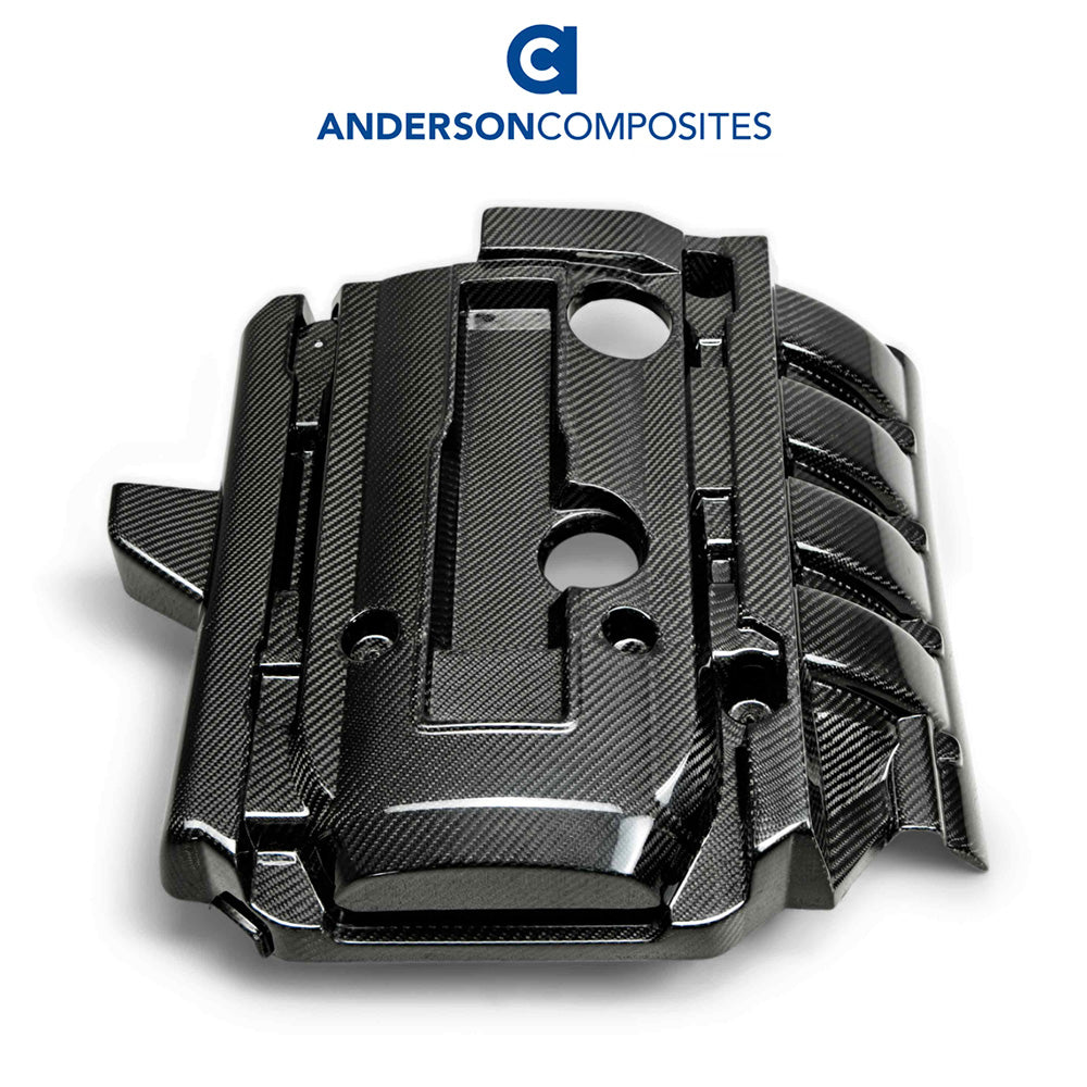 2015-2023年式フォード マスタング用 アンダーソン コンポジッツ カーボンファイバー製エンジンカバー　Anderson Composites Carbon Fiber Engine Cover For 2015-2023 Ford Mustang EcoBoost (消費税、送料込み)